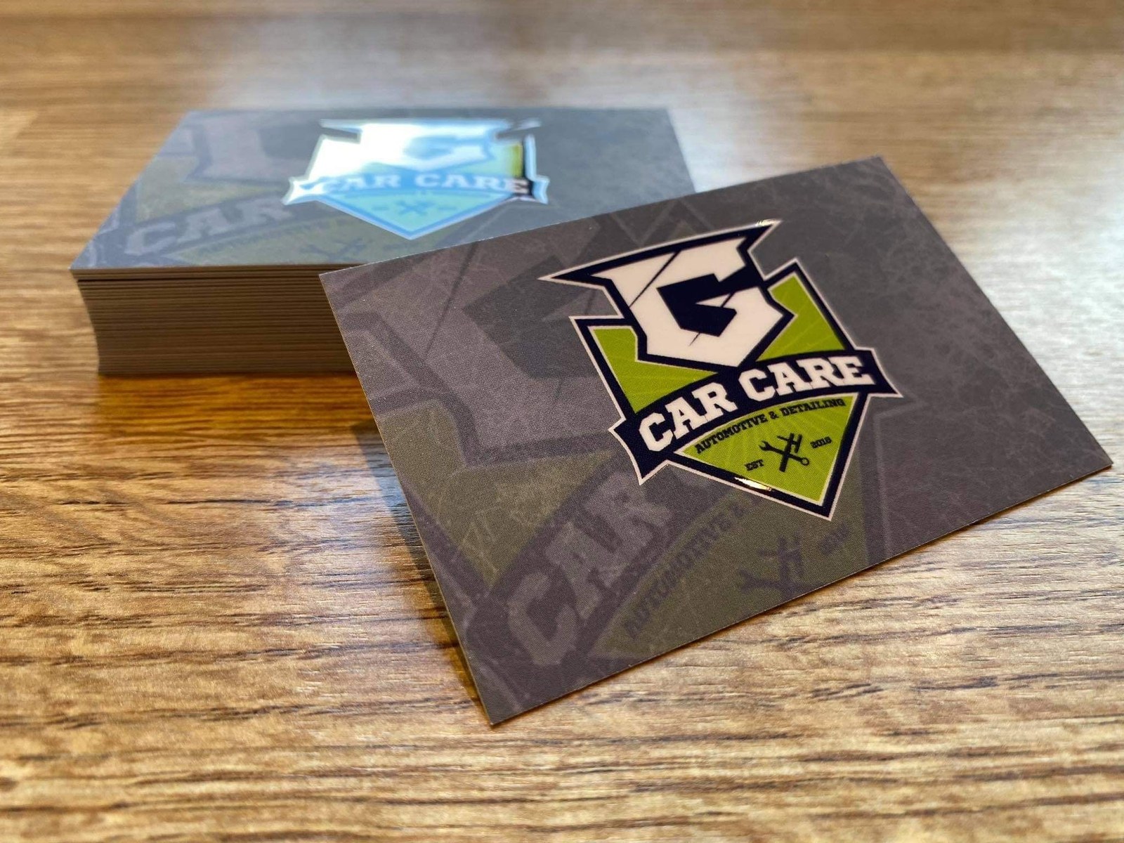 Visitekaartjes met het logo van G Car Care